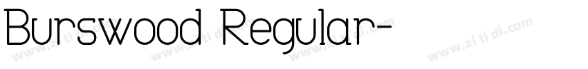 Burswood Regular字体转换